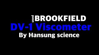 BROOKFIELD AMETEK DV 1 Viscometer  저점도계  DV1MLVTJ0 [upl. by Ibrahim]