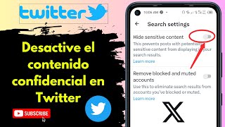 Cómo desactivar contenido sensible en TwitterX  Desactiva el contenido sensible de Twitter [upl. by Trici]