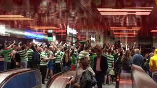 Celtic fans singing Marienplatz Munich Germany 18102017 [upl. by Karisa]