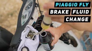 Piaggio Fly  Brake Fluid Change  Mitchs Scooter Stuff [upl. by Cathe]