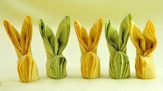 How To Make Easter Bunny Napkins [upl. by Gardas]