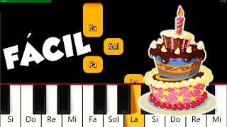 Cumpleaños Feliz 🎹 Tutorial para Piano  Notas  Versión Facil  Happy Birthday to You  Easy [upl. by Aciamaj252]