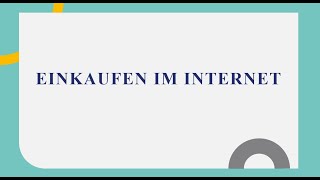 Einkaufen im Internet l Goethe B1 Vortrag I Teil 2 I Prüfungsvorbereitung [upl. by Bail]