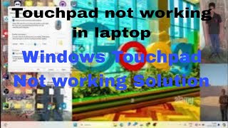 Touchpad not working in laptop  Windows Touchpad Not working Solution [upl. by Derreg736]