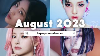 ranking august 2023 kpop comebacks [upl. by Esiralc]