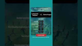 Ludogorets Razgrad vs Slavia Prague Today Prediction football predictions bettingtips [upl. by Cirilla]