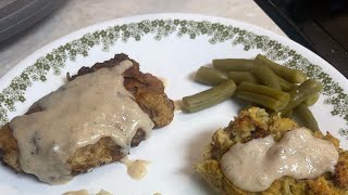 Country Fried Steak amp Gravy shorts recipe [upl. by Akers]