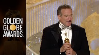 Robin Williams Receives Cecil B DeMille Award  Golden Globes 2005 [upl. by Aroved]