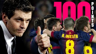 LALIGA de los 100 PUNTOS 115 GOLES del FC Barcelona de VILANOVA 201213 ❤️💙 [upl. by Merete]