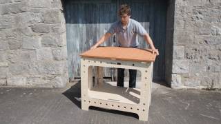 Portable Folding Workbench  Versatable  Woodworkers Bench [upl. by Bullis]