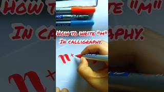 How to Letter “m” In Calligraphy Brush✍️ Lettering Easy Tutorial for Beginnersshorts calligraphy [upl. by Ydisac]