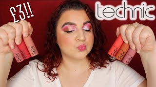 NEW TECHNIC SATIN LIPSTICK SWATCHES AND FULL REVIEW  LIPSTICKLIZZIE [upl. by Dinesh]