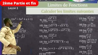 limites de fonctions calculer les limites 2ème partie suite et finlimites de référence [upl. by Esinet955]