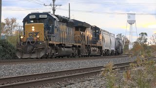 4K CSXT SD402 8054 Leads Q568 in Willoughby Ohio [upl. by Salas507]