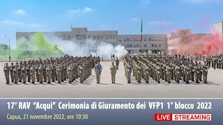 Giuramento dei Volontari in Ferma Prefissata di 1 anno VFP1 del 1° Blocco 2022 [upl. by Heger]