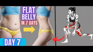 Day 7  1 Week Belly Fat reduction workout at Home  No Equipment  Get Results Fast [upl. by Oisinoid]