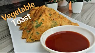 Vegetable Bread Toast Recipe  Breakfast Sandwich Recipe  Breakfast Vegetable Toast Recipe [upl. by Macmahon193]