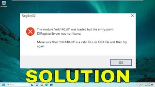 DllRegisterServer Was Not Found in Windows 1110 Solution [upl. by Henke]