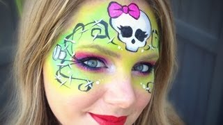 Monster High Makeup  Face Painting Tutorial  Frankie Stein [upl. by Flieger]