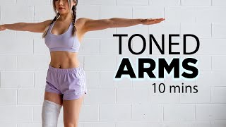 10 Mins Toned Arms Workout  No Equipment [upl. by Abert908]