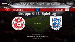 Tunesien vs England  Gruppe G  1 Spieltag  FIFAWMOrakel [upl. by Yrocej]