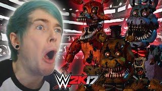 DANTDM vs FIVE NIGHTS AT FREDDYS  WWE 2K17 [upl. by Gorman786]