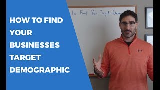 How To Find Your Target Demographic  Tyler Horvath [upl. by Trina]