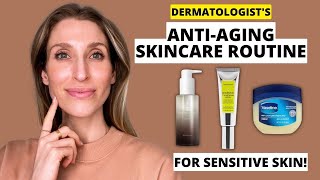 Dermatologists Affordable AntiAging Skincare Routine for Sensitive Skin  Dr Sam Ellis [upl. by Arihk691]