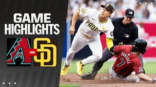 Dbacks vs Padres Game Highlights 6624  MLB Highlights [upl. by Laumas]