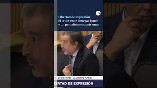 El tenso momento entre Benegas Lynch y un periodista en comisión por la libertad de expresión [upl. by Wende705]