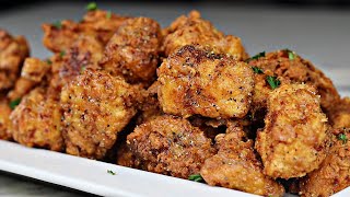 Crispy Lemon Pepper Fried Chicken Bites Delicious and Easy To Make [upl. by Nirrad]