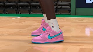 NBA 2K24 Next Gen Shoe Creator  Nike Dunk Low x Grateful Dead quotPink Bearquot [upl. by Atipul]