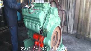 8V71 Detroit Diesel 318HP Rebuild First Runtest [upl. by Tiebold928]