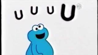 Sesame Street  Cartoon Cookie Monster sings quotUquot [upl. by Sirob]