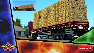 ETS2 E ATS 140 MOD DOWNLOAD REBOQUE GRANEL GUIERRA COM VARIAS CARGAS E OPCIONAIS MOD TOP [upl. by Arta771]