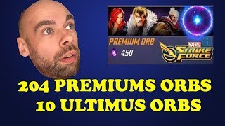 Opening  204 Premium Orbs 10 Ultimus Orbs  Marvel Strike Force FR [upl. by Rrats606]