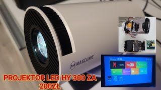 Projektor Led Hy300 i ekran projekcyjny Czy poprawi jakość obrazu Magcube klon Galaxy Freestyle [upl. by Reehsab233]