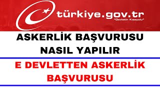 Askerlik Başvurusu Nasıl Yapılır  Güncel [upl. by Laeria]