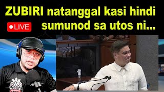 ZUBIRI tinanggal dahil hindi sumunod sa utos ni [upl. by Blackmun]