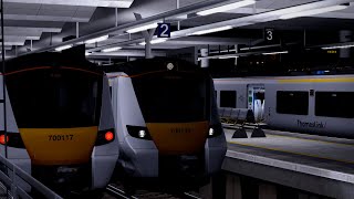 Train Simulator  Driving Through The Thameslink Core [upl. by Nonnaer]