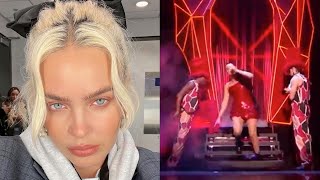 AnneMarie Reacts To Her Fall On Brit Awards 2022 [upl. by Nojel]