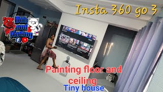 Foreigner and Filipina wife paint our Philippines tiny house ceiling and floor DIY honey do list [upl. by Giltzow89]