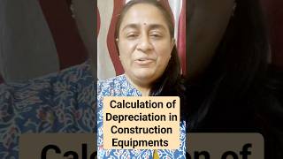 Calculating Depreciation To find Depreciation of construction Equipment shortsfeed Civil101 [upl. by Ahseinod293]