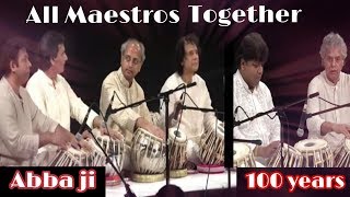 Ustad Zakir Hussain  Pt Yogesh Samsi  All Tabla Maestros Together [upl. by Roseanna]