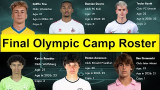 USMNT announce final Olympic Camp Roster l Paris 2024 [upl. by Savina]