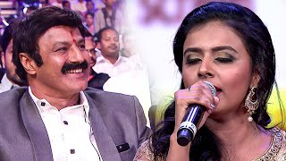 Celebs applauded Singer Sithara Krishnakumars soulful singing at South Movie Awards [upl. by Friede]