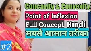 Concavity Convexity And Point Of Inflexion In Hindi 2 [upl. by Assennev]