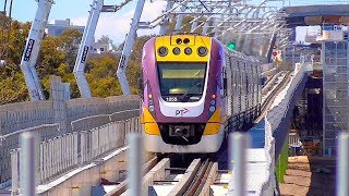 Trains at the Murrumbeena Skyrail Station  Metro Trains Melbourne [upl. by Hukill]