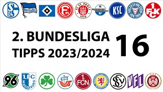 Bundesligatipps 2Liga  16Spieltag  Saison 20232024 [upl. by Ritz]