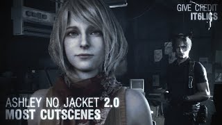 RESIDENT EVIL 4 REMAKE  ASHLEY GRAHAM JACKETLESS OUTFIT W SCARF MOD SCENEPACK [upl. by Koren]